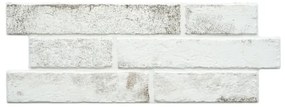 Rivestimento Effetto Muretto Mattoncini 16x40 In Gres Porcellanato Bristol Bianco