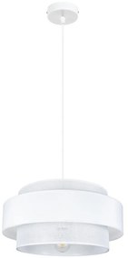 Lampadario a sospensione con filo CORSA 1xE27/60W/230V bianco