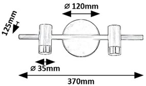 Rabalux 75041 - Luce Spot da parete a LED KADIR 2xLED/3W/230V 4000K