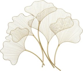 Pannello Decorativo In Ferro A Fiori Glam Leaf 79x5x68 Cm Oro
