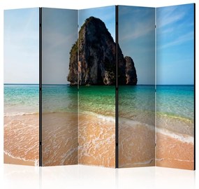 Paravento Rock formation by shoreline, Andaman Sea, Thailand II [Room Dividers]