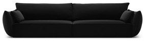 Divano nero con rivestimento in velluto 248 cm Vanda – Mazzini Sofas