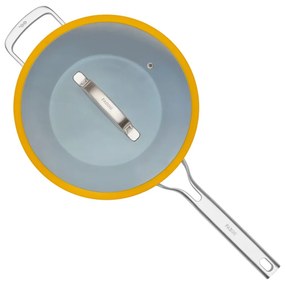 Padella wok con coperchio/con superficie in ceramica ø 28 cm Meda 3.0 – FABINI