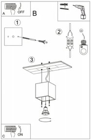 Plafoniera da Soffitto in Alluminio QUAD 1 GU10 Grigia da Interno