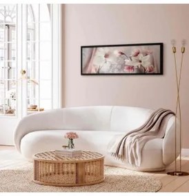 Quadro Magnolia Reflection (1 Part) Narrow In cornice nera di legno 120x40