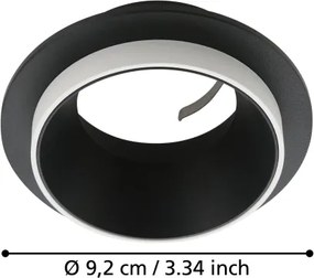 Eglo 900453 - Lampada da incasso CAROSSO 1xGU10/35W/230V nero