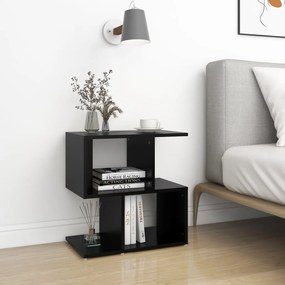 Comodini 2pz Neri 50x30x51,5 Cm İn Legno Multistrato /