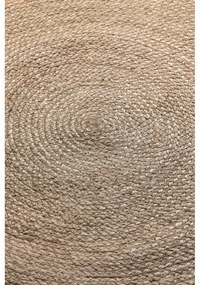 Tappeto rotondo di colore naturale in iuta reversibile ø 100 cm Braided Grey – Hanse Home