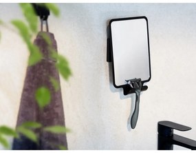 Specchio cosmetico con appendino 14x19,5 cm Quadro Black - Wenko