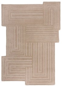 Tappeto beige in lana tessuto a mano 160x230 cm Zen Rectangles – Flair Rugs