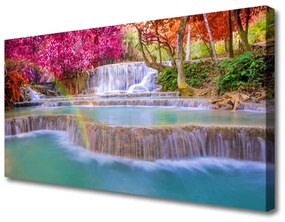 Foto quadro su tela Cascata della natura 100x50 cm