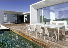 Tavolo Allungabile In Alluminio Bianco Per Esterni 110x200-300 Konnor Bizzotto