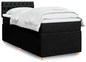 Giroletto A Molle Con Materasso Nero 80x200 Cm İntessuto /