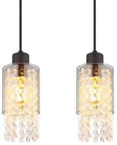 Globo 15799-4H - Lampadario a sospensione con filo BACKEY 4xE27/40W/230V nero