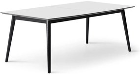 Tavolo da pranzo pieghevole bianco e nero con piano bianco 100x210 cm Meza - Hammel Furniture