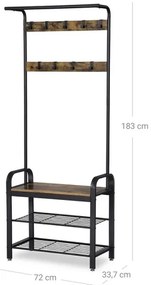 Appendiabiti a piantana NAVOR marrone/nero