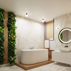 Sollux SL.1738 - Plafoniera da bagno HALO 1xG9/8W/230V IP44 blu