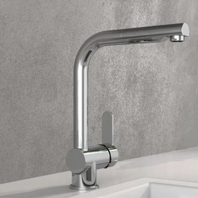 Schütte 79700 - Rubinetto da cucina con doccetta estraibile LONDON, cromo lucido