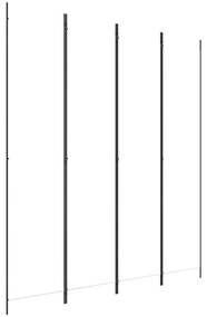 Divisorio a 4 pannelli bianco 200x220 cm tessuto