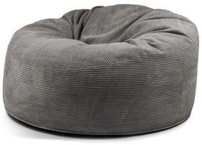 Puof a sacco grigio scuro con rivestimento in velluto a coste Om 135 – SLOWDOWN