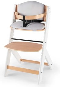 KINDERKRAFT - Sedia da pranzo per bambini ENOCK con cuscini grigio/bianco