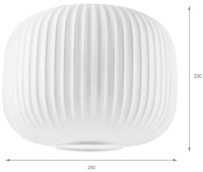 Paralume di ricambio per lampadario HARMA E27, 23 x 25 cm, bianco