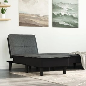 Chaise Longue İn Tessuto Grigio Scuro /