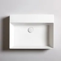 Lavabo da appoggio squadrato Ceramica Azzurra Elegance 60x45 cm - Cotone