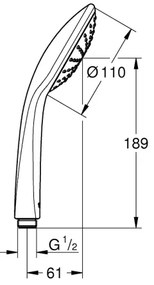 GROHE 27316000 - Doccetta a mano VITALIO JOY 110 mm cromo lucido