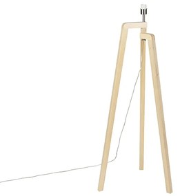 Lampada da terra a treppiede in legno senza paralume - Puros