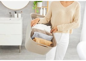 Cesto portabiancheria in plastica beige 41 l Brisen - Rotho