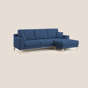 Danish divano angolare REVERSIBILE in tessuto morbido impermeabile T02 blu X