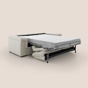 Magnolia divano letto con materasso alto 18 cm morbido schienale alto in tessuto smacchiabile T05 panna
