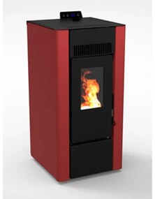 Stufa A Pellet Ad Aria Ventilata 9 KW Efesto Bordeaux C-Line