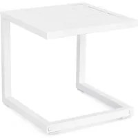 Tavolino da giardino in alluminio 40X40 - HILDE Colore: Bianco