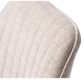 Sedia da pranzo beige in imbottito con braccioli Nolan – Unique Furniture