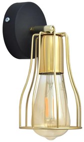 Faretto da parete TUBE 1xE27/15W/230V oro/nero