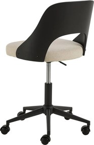 Sedia da ufficio nera/beige Lucy – Actona