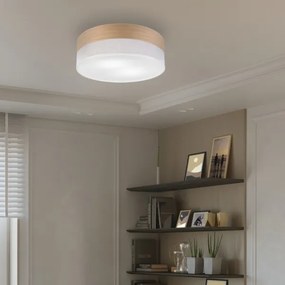 Plafoniera SIRJA WOOD 2xE27/15W/230V diametro 45 cm bianco/quercia