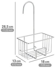 Mensola da bagno da appendere color argento lucido in acciaio inox Milito – Wenko