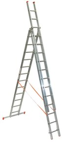 Scala a sfilo FACAL Genia 3 rampe in alluminio 3 x 12 gradini portata massima 150 kg EN 131 per lavori fino a 9.8 m