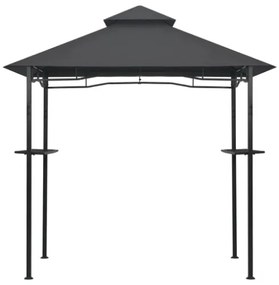 Gazebo per Barbecue 240x150x255 cm Antracite in Acciaio