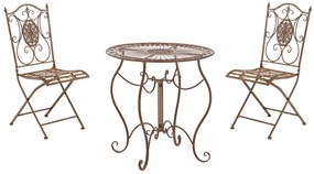 Set Da Giardino İn Ferro Aldeano / Antik Braun