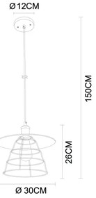 Globo 15086H1 - Lampadario VIEJO 1xE27/60W/230V