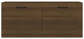 Armadietto a muro rovere marrone 80x35x36,5cm legno multistrato