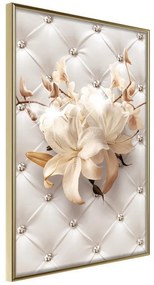 Poster  Lilies on Leather Upholstery  Cornice Quadri Cornice d'oro, Larghezza x Altezza Home decor 20x30