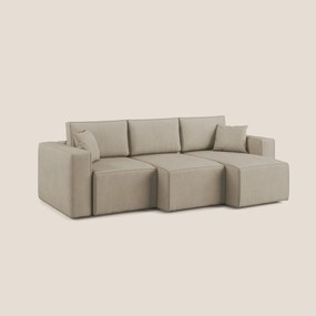 Morfeo divano con 3 sedute estraibili in morbido tessuto impermeabile T02 beige