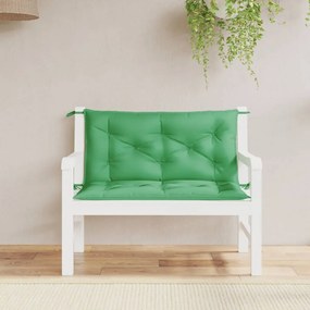 Cuscini Panca Da Giardino 2pz Verdi 100x50x7cm Tessuto Oxford /