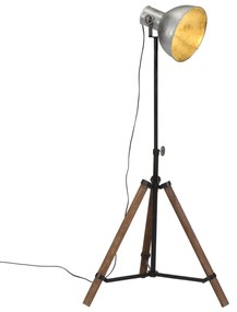 Lampada Da Terra 25 W Argento Vintage 75x75x90-150 Cm E27 /