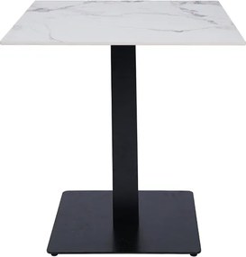 Tavolo pub ristorante bar quadrato 70x70 cm Top per esterno effetto Marmo venato H 75